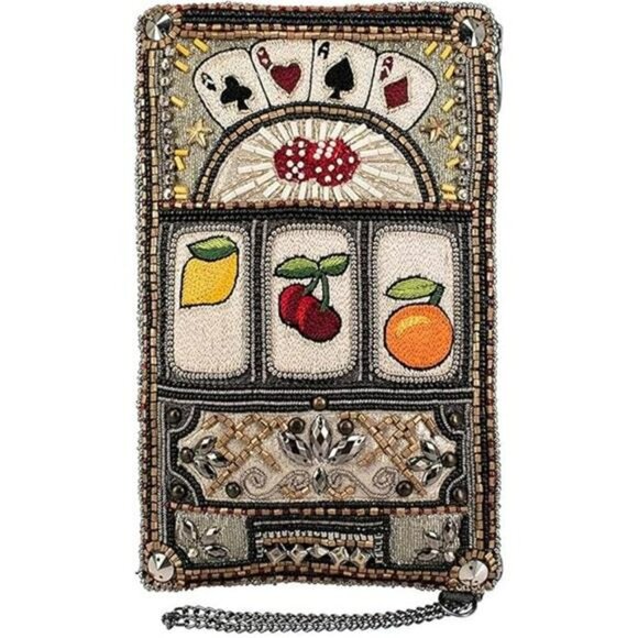 Beaded Crossbody Cell Phone Bag Evening Clutch Purse Adjustable Strap Party - Picture 7 of 7